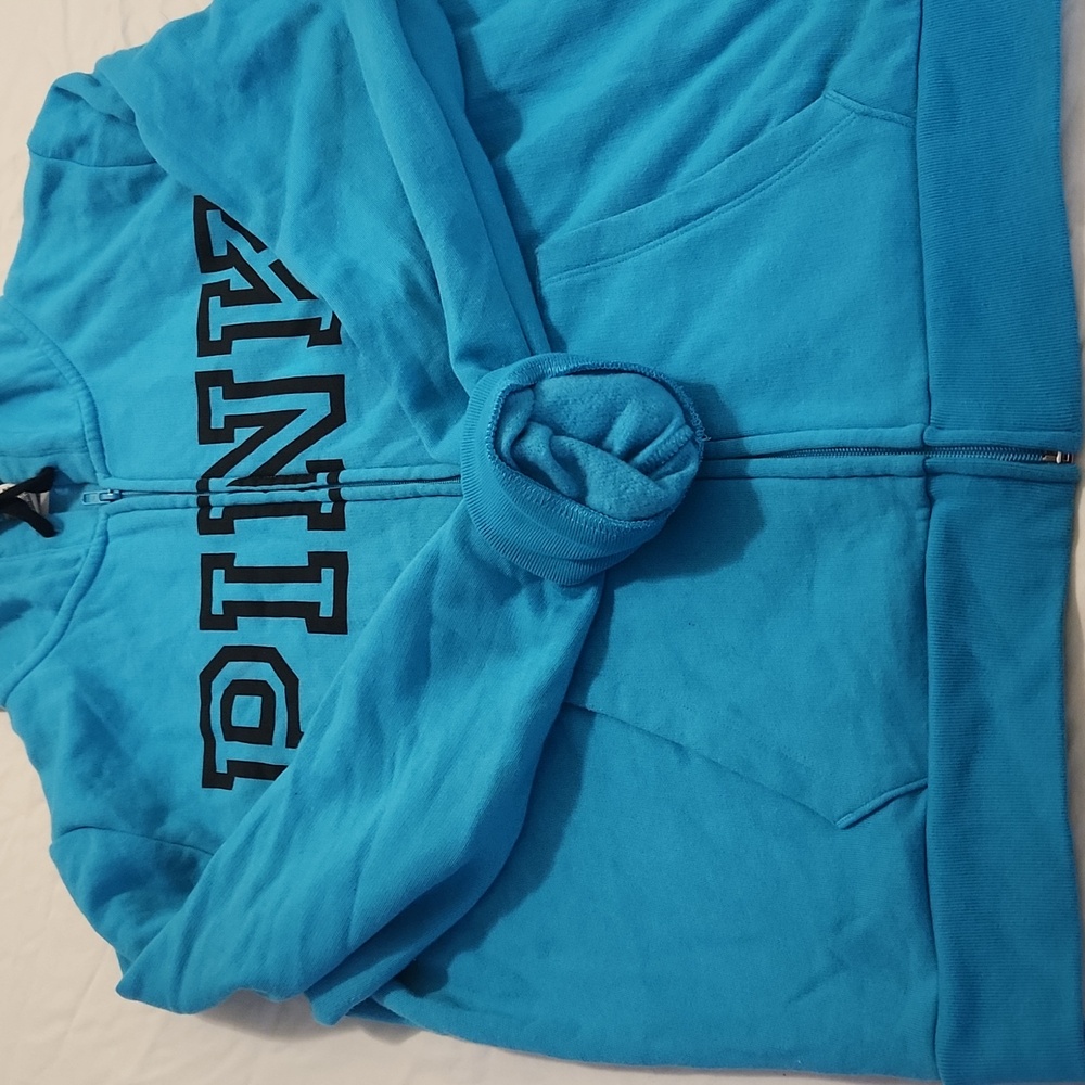 Vs Pink Logo Hoodie/pants Sweat Set Nwot - Picture 2 of 6